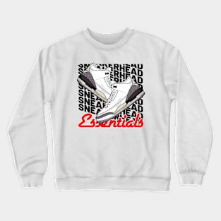 AJ 3 Retro White Cement Sneaker Crewneck Sweatshirt